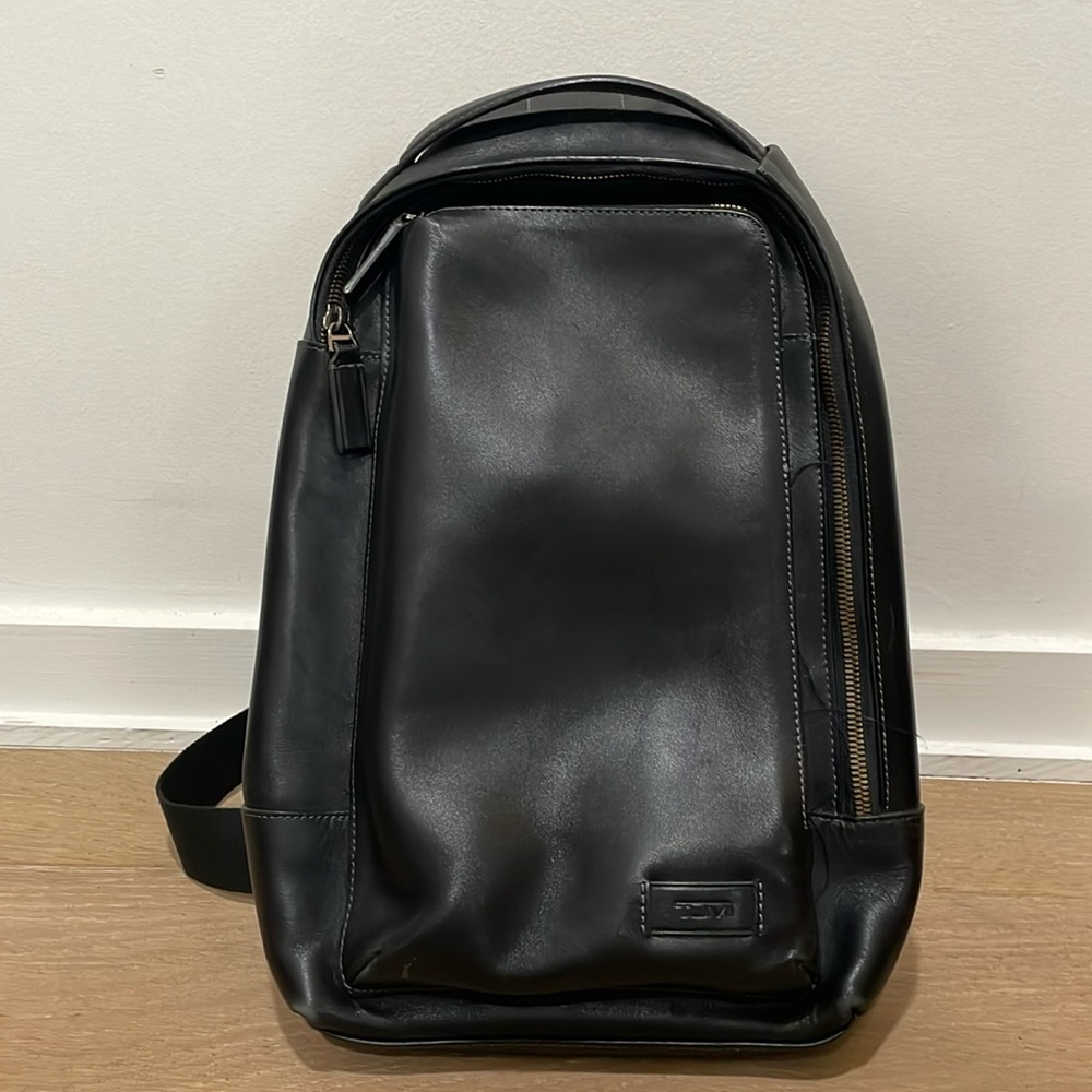 Tumi Leather Sling Bag